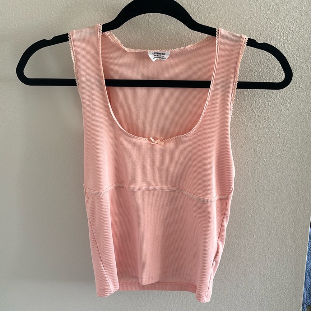 Pink cotton on tank size 2xs